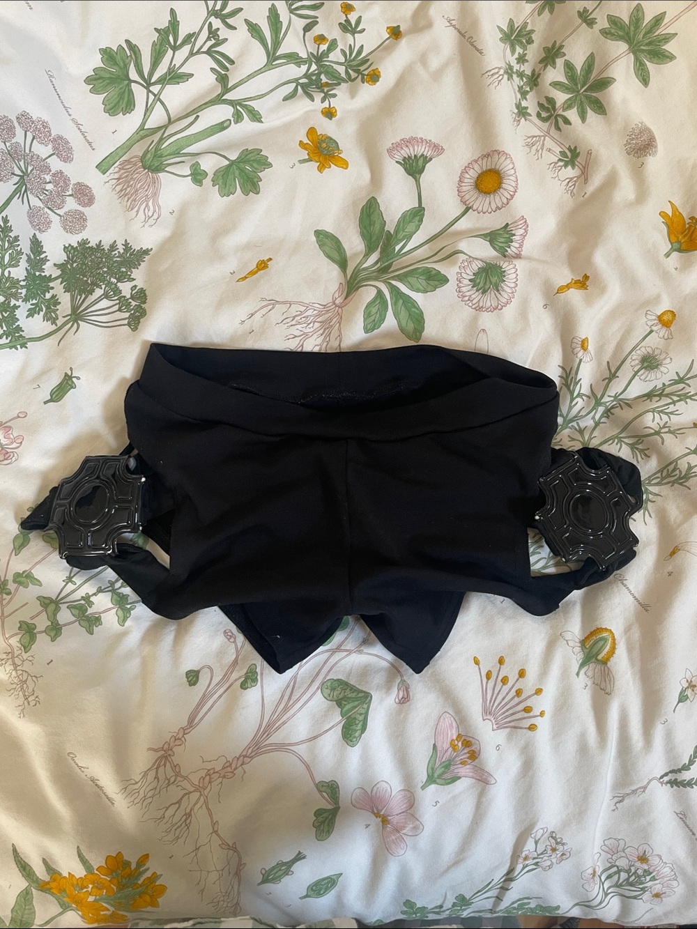 CYBERDOG Black Booty Shorts with cyber Side Accents
